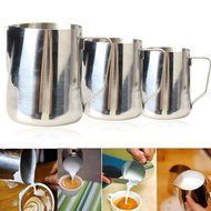 Vktech&reg; Kitchen Craft Coffee Garland Cup Latte Jug , Stainless Steel (350ml) N4