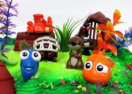 FINDING DORY 18 Piece Birthday CAKE Topper Set, Featuring Dory, Nemo and Other Sea Friends, Decorative Themed... N6