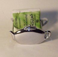 High Quality Metal Teapot Tea Bag Caddy - Makes a Nice Wedding Favor