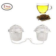 Fangfang Stainless Steel Mesh Tea Bag Strainer Filter Infuser for Loose Leaf Grain Tea Cups, Mugs and Teapots... N2