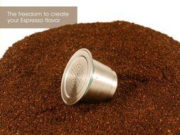 Coffee Chef Barista Set with Refillable Reusable Nespresso Capsule Stainless Steel Metal pod N3
