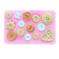 Allforhome Food use grade sugarcraft craft assorted NOVELTY BUTTONs Candy cupcake topper Silicone Mold, Sugarcraft... N3