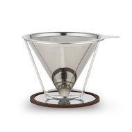 Stainless Steel Coffee Filters , Reusable Coffee Filter with Double Layer Fine Mesh (2-4 cup)