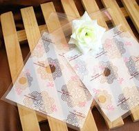 ONOR-Tech 100 PCS Lovely Cute Bowknot OPP Self Adhesive Cookie Bakery Candy Biscuit Roasting Treat Gift DIY Plastic... N56