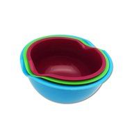 3 Mixing Bowls Set with Spout in Assorted Colors N3