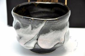 Japanese Mino Yaki ware Matcha Bowl Green Tea 12 / 12 / 9cm (4.7 / 4.7 / 3.5inch)[7360] N3