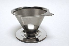 Royal Corgi Stainless Steel Pour Over Cone Coffee Dripper Complete With Stand Reusable N3