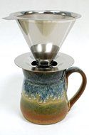 Royal Corgi Stainless Steel Pour Over Cone Coffee Dripper Complete With Stand Reusable N4