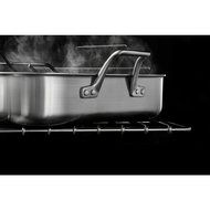 Calphalon 1948245 Signature Stainless Steel Roaster Pan with Rack, 16", Silver N6