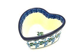 Polish Pottery Ramekin - Heart - Wisteria