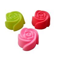 Fanhesheng 10pcs 3CM Silicone Rose Muffin Cookie Cup Cake Baking Mold Chocolate Jelly Maker Mould