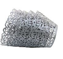 Sharing Star 100 Pieces Filigree Artistic Muffin Case Cupcake Paper Cup Liner Little Vine Lace Laser Cupcake Wrappers... N12