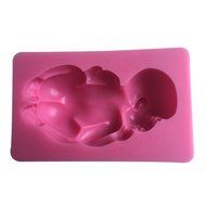 LYNCH Sleeping Baby Shaped Silicone Mold Sugarcraft Chocolate Cake Decorating Tools,Pink N6