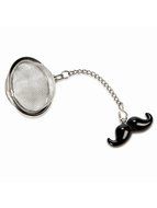 Pop-Art 5&quot; Metal Stainless Steel Black Mustache Loose-Leaf Mesh Infuser Tea Ball