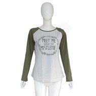 Casual Blouse,Morecome Women Fashion Letter Print Round Collar Cotton Long Sleeve Casual Tops N2