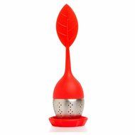 GOOTRADES Tea Infuser Leaf Strainer Handle with Steel Ball Silicone Leaf Lid (pack of 2) (Blue) N11