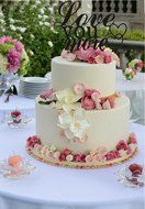 Ecape Acrylic Wedding Cake Toppers Custom Love You More Cake Toppers Cake Decoration Black Pack of 1 N24