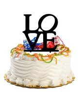 Ecape Acrylic Wedding Cake Toppers Custom Love You More Cake Toppers Cake Decoration Black Pack of 1 N28