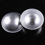 Hot DIY 2pcs 3D Ellipsoid Ball Stainless Steel Sphere Bath Bomb Cake Pan Baking Pastry Mould 2zise (5.5CM) N4