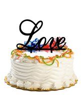 Ecape Acrylic Wedding Cake Toppers Custom Love You More Cake Toppers Cake Decoration Black Pack of 1 N30