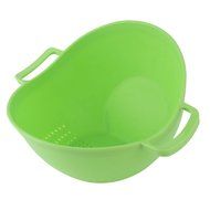 uxcell Plastic Home Kitchenware Wash Rice Sieve Vegetables Basin Cleaning Tool Green N3