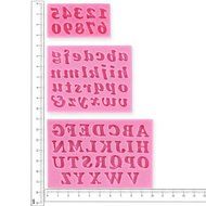 9Snail Small Size Letters &amp; Numbers Fondant Cake Molds Soap Chocolate Mould For The Kitchen Baking 1set(3pcs) N2