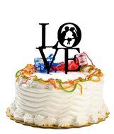 Ecape Acrylic Wedding Cake Toppers Custom Love You More Cake Toppers Cake Decoration Black Pack of 1 N37