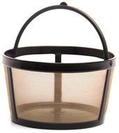 Gold Tone Reusable Basket-style 4-8 Cup Coffee Filter with Handle. N2