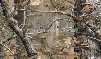 1/4 Sheet ~ Real Camo Woodland Trees Birthdays ~ Edible Image Cake/Cupcake Topper!!!