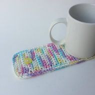 Mug Cozy Pink White Yellow Blue N4