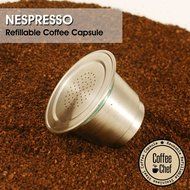 Coffee Chef Barista Set with Refillable Reusable Nespresso Capsule Stainless Steel Metal pod N4
