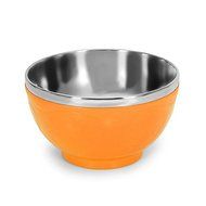 2 Pcs Colorful Cute Kids Children Stainless Steel Rice Bowl Love Heart Double Insulated Bowl Break-resistant Bowl... N2