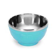 2 Pcs Colorful Cute Kids Children Stainless Steel Rice Bowl Love Heart Double Insulated Bowl Break-resistant Bowl... N3