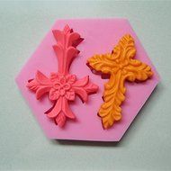 Genenic Silicone Fondant Sugarcraft Mold Cake Decorating Mould Cross Shape N2