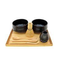 BambooMN Brand - Matcha Bowl Set (Includes 2 Bowls, Tea Whisk, Rest, Large Tray, 2 Teaspoons and Chasaku) - 1...