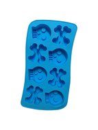 Halloween Skull and Bones Silicone Candy Jello Baking Mold (Red) N17