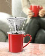 Chef's Star Stainless Steel Pour Over Coffee Maker Coffee Cone, Coffee Dripper, Permanent Reusable Coffee Filter... N8