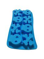 Halloween Skull and Bones Silicone Candy Jello Baking Mold (Red) N18