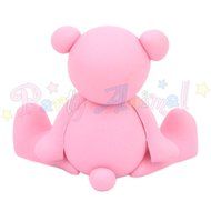 Cake Star Topper - Pink Teddy Bear - Cake Decoration Baby / Christening Celebration Topper N2