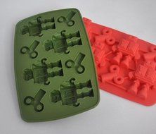 Spring Robot Silicon Chocolate Mousse Dessert Ice Cube Mold Party Wedding N4