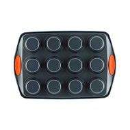 Generic Bakeware Oven Lovin' Muffin and Cupcake Pan 12-Cup Nonstick Gray with Orange N2