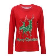 Sweatshirt,Morecome Women Long Sleeve Pullover Sweatshirt Santa Claus Christmas Tops N26