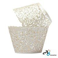A&amp;S Creavention Vine Cupcake Holders Filigree Vine Designed Decor Wrapper Wraps Cupcake Muffin Paper Holders -... N23