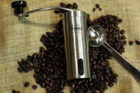 Thirst Friend MINI Manual Coffee Grinder With Free Cleaning Brush &amp; Waterproof Travel Pouch. Top Rated Portable... N11