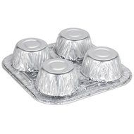 Jumbo Foil Muffin &amp; Cupcake Pan 4 Cavity [5 PACK] N3