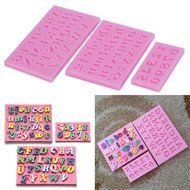 9Snail Small Size Letters &amp; Numbers Fondant Cake Molds Soap Chocolate Mould For The Kitchen Baking 1set(3pcs) N4