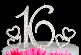Birthday Crystal Cake Toppers Sparkling Bling Birthday Cake Toppers (50th Birthday Caketop Gold) N4