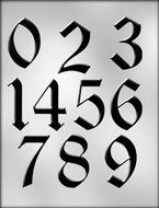 CK Products 2-1/2-Inch Numbers Chocolate Mold
