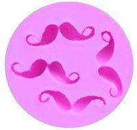 Mustache 4 Cavity Mini Silicone Mold for Fondant Gum Paste Chocolate Crafts N2