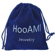 HooAMI Stainless Steel Womens Double Oval Hoop Earrings with Clear CZ Crystal N6